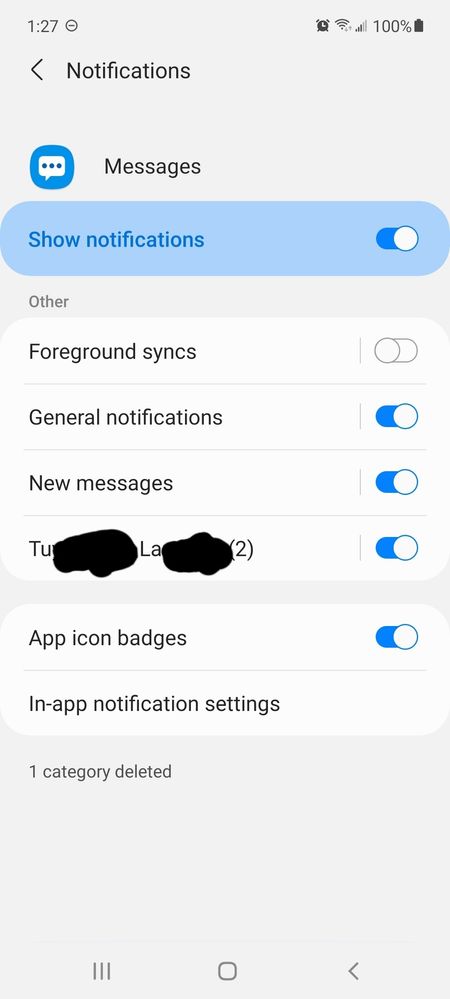 Message Notification Settings